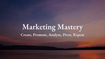 Sunrise with the wordsd Marketing Mastery: Create, Promote, Analyze, Pivot, Repeat